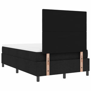 Κρεβάτι με ελατήρια με κεφαλάρι Μαύρο 120 x 190 cm ύφασμα - Pakobazaar