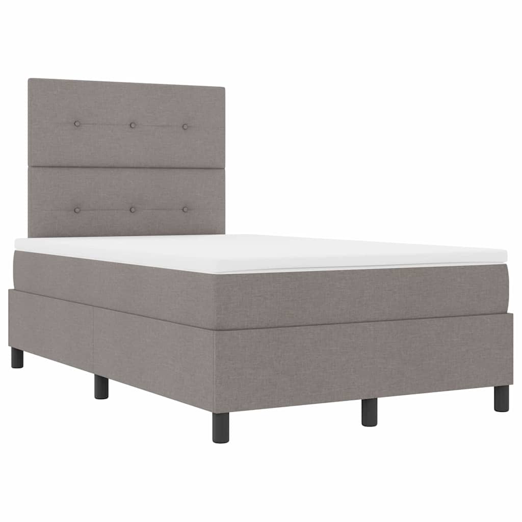 Κρεβάτι με ελατήρια με στρώμα Taupe 120 x 200 cm ύφασμα - Pakobazaar