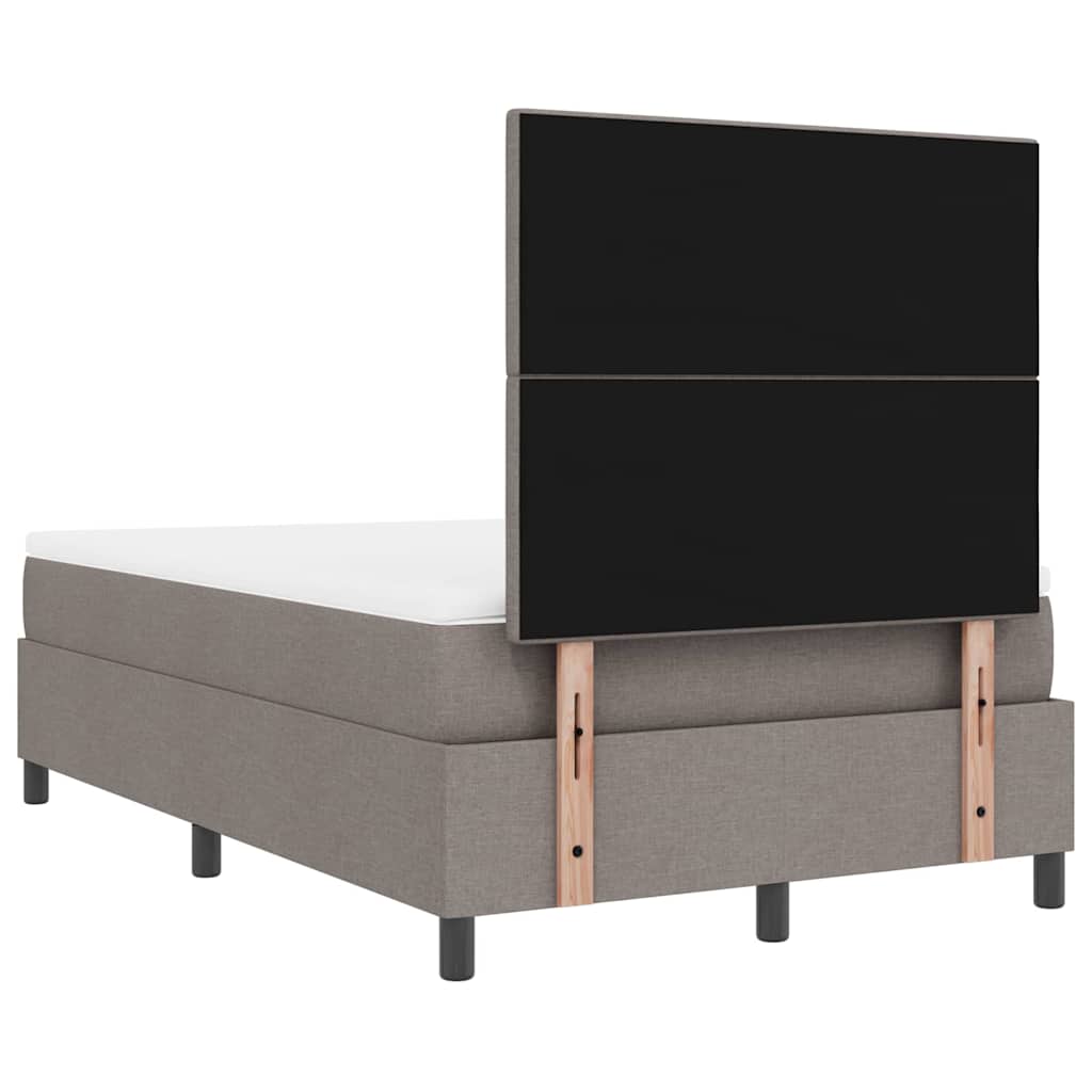 Κρεβάτι με ελατήρια με στρώμα Taupe 120 x 200 cm ύφασμα - Pakobazaar