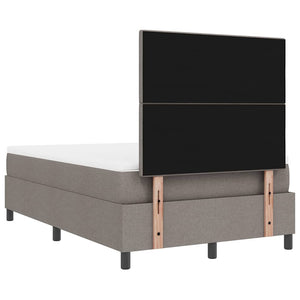Κρεβάτι με ελατήρια με στρώμα Taupe 120 x 200 cm ύφασμα - Pakobazaar