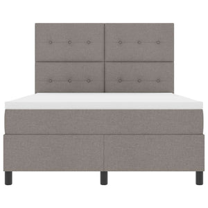 Κρεβάτι με ελατήρια με κεφαλάρι Taupe 140 x 200 cm ύφασμα