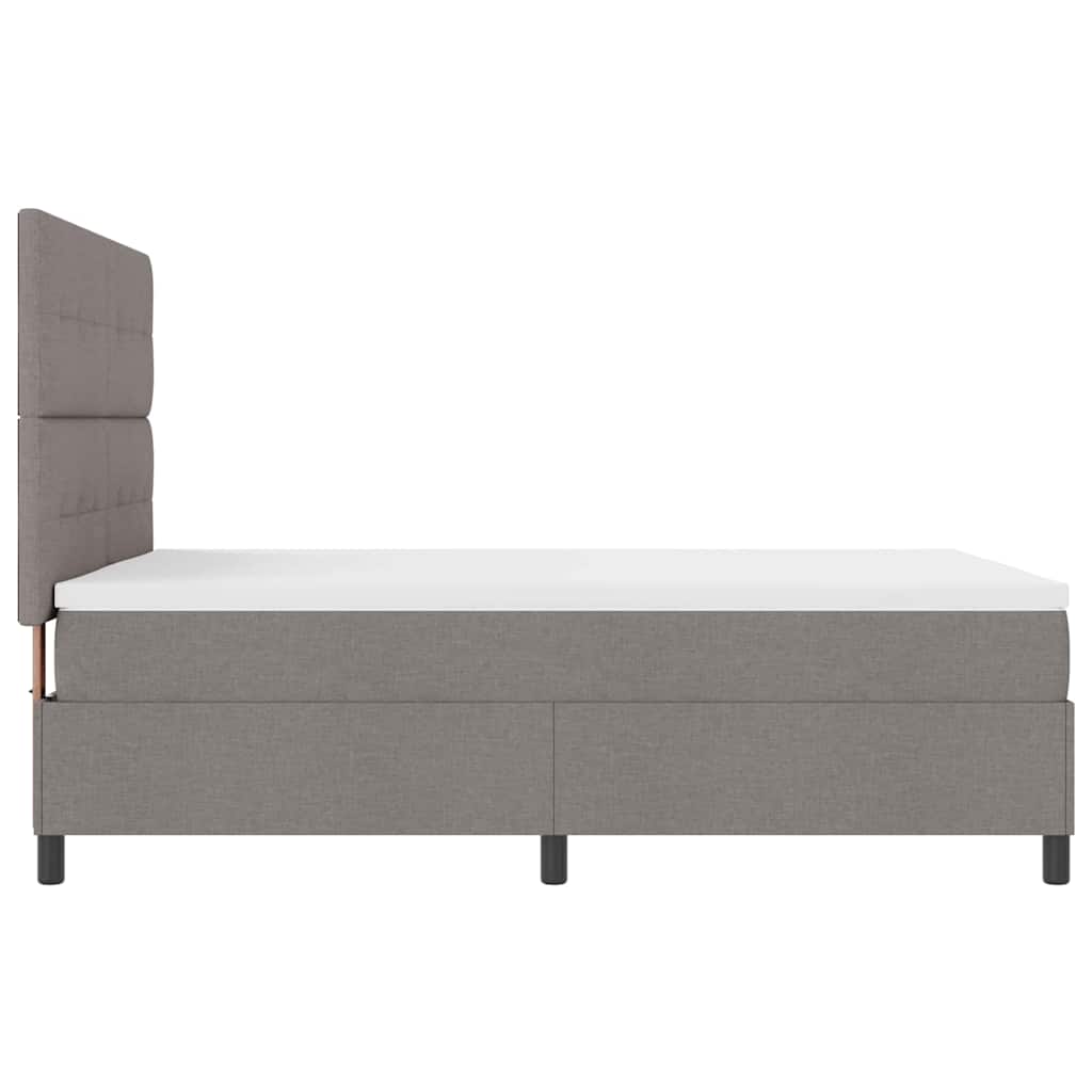 Κρεβάτι με ελατήρια με κεφαλάρι Taupe 140 x 200 cm ύφασμα