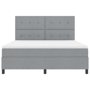 Κρεβάτι με ελατήρια Ανοιχτό γκρι 180 x 200 cm ύφασμα