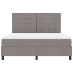 Κρεβάτι με ελατήρια με στρώμα Taupe 180 x 200 cm ύφασμα - Pakobazaar