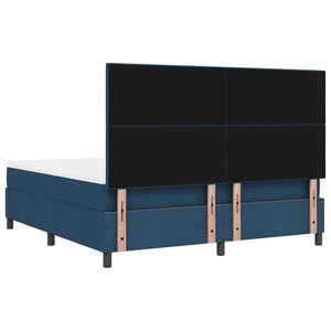 Κρεβάτι με ελατήρια με κεφαλάρι Μπλε 180 x 200 cm ύφασμα - Pakobazaar