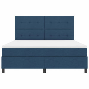 Κρεβάτι με ελατήρια με κεφαλάρι Μπλε 180 x 200 cm ύφασμα - Pakobazaar