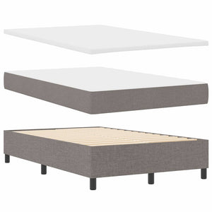 Κρεβάτι με ελατήρια με κεφαλάρι Taupe 120 x 190 cm ύφασμα - Pakobazaar