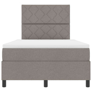 Κρεβάτι με ελατήρια με κεφαλάρι Taupe 120 x 190 cm ύφασμα - Pakobazaar
