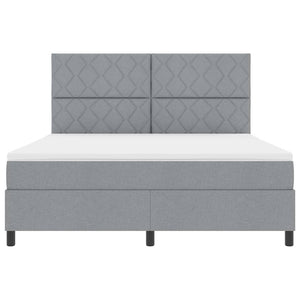 Κρεβάτι με ελατήρια Ανοιχτό γκρι 180 x 200 cm ύφασμα - Pakobazaar