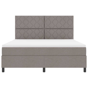 Κρεβάτι με ελατήρια με κεφαλάρι Taupe 180 x 200 cm ύφασμα - Pakobazaar