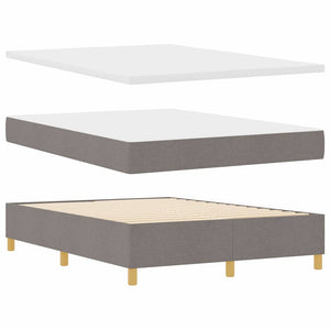 Κρεβάτι με ελατήρια με κεφαλάρι Taupe 160 x 200 cm ύφασμα - Pakobazaar
