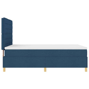 Κρεβάτι με ελατήρια με κεφαλάρι Μπλε 160 x 200 cm ύφασμα - Pakobazaar