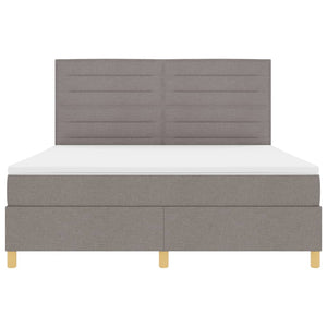 Κρεβάτι με ελατήρια με κεφαλάρι Taupe 180 x 200 cm ύφασμα