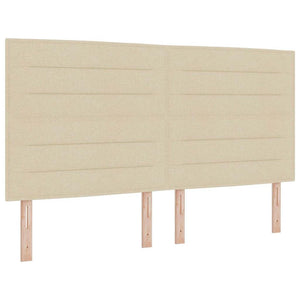 Κρεβάτι με ελατήρια με στρώμα Κρεμ 180 x 200 cm ύφασμα - Pakobazaar