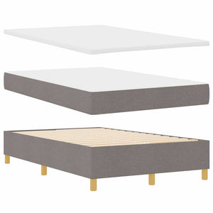 Κρεβάτι με ελατήρια με κεφαλάρι Taupe 120 x 190 cm ύφασμα - Pakobazaar