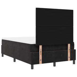 Κρεβάτι με ελατήρια με κεφαλάρι Μαύρο 120 x 190 cm Βελούδο