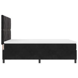 Κρεβάτι με ελατήρια με κεφαλάρι Μαύρο 160 x 200 cm Βελούδο