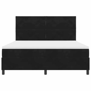 Κρεβάτι με ελατήρια με κεφαλάρι Μαύρο 180 x 200 cm Βελούδο - Pakobazaar