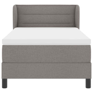 Κρεβάτι με ελατήρια με κεφαλάρι Taupe 80 x 200 cm ύφασμα