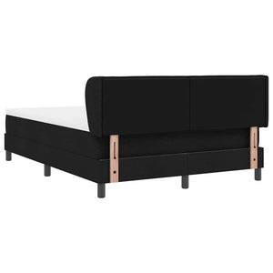 Κρεβάτι με ελατήρια με στρώμα Μαύρο 140 x 190 cm ύφασμα - Pakobazaar