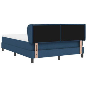 Κρεβάτι με ελατήρια με στρώμα Μπλε 140 x 190 cm ύφασμα - Pakobazaar