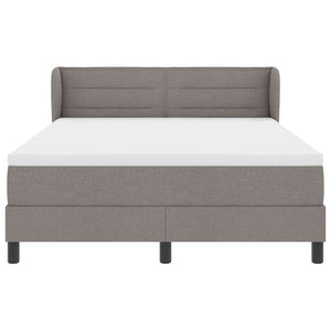 Κρεβάτι με ελατήρια με στρώμα Taupe 160 x 200 cm ύφασμα - Pakobazaar