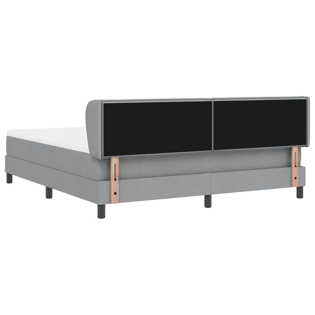 Κρεβάτι με ελατήρια με στρώμα Ανοιχτό γκρι 180 x 200 cm ύφασμα - Pakobazaar