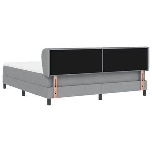 Κρεβάτι με ελατήρια Ανοιχτό γκρι 180 x 200 cm ύφασμα - Pakobazaar