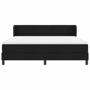 Κρεβάτι με ελατήρια με στρώμα Μαύρο 180 x 200 cm ύφασμα - Pakobazaar