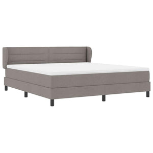 Κρεβάτι με ελατήρια με στρώμα Taupe 180 x 200 cm ύφασμα - Pakobazaar