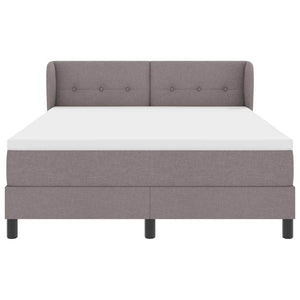 Κρεβάτι με ελατήρια με στρώμα Taupe 140 x 190 cm ύφασμα - Pakobazaar
