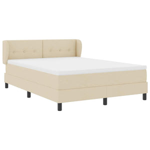 Κρεβάτι με ελατήρια με στρώμα Κρεμ 160 x 200 cm ύφασμα - Pakobazaar