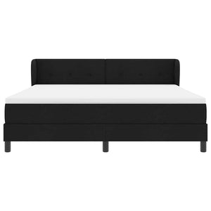 Κρεβάτι με ελατήρια με στρώμα Μαύρο 180 x 200 cm ύφασμα - Pakobazaar