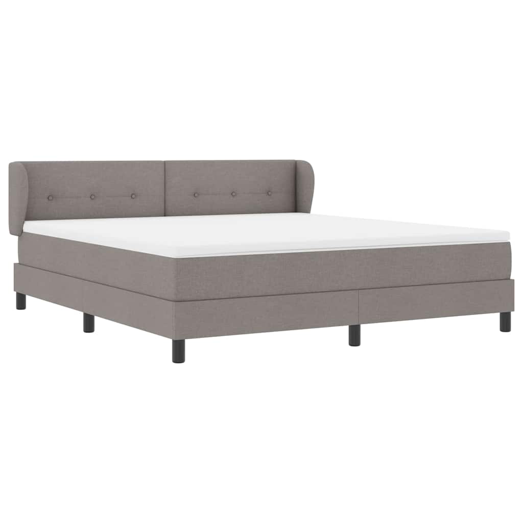 Κρεβάτι με ελατήρια με στρώμα Taupe 180 x 200 cm ύφασμα - Pakobazaar