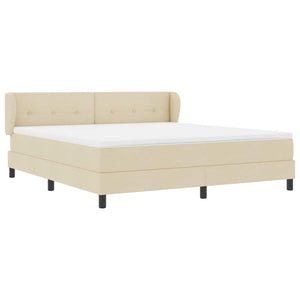 Κρεβάτι με ελατήρια με στρώμα Κρεμ 180 x 200 cm ύφασμα - Pakobazaar