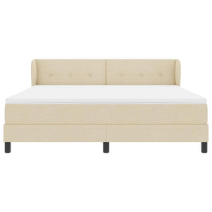 Κρεβάτι με ελατήρια με στρώμα Κρεμ 180 x 200 cm ύφασμα - Pakobazaar