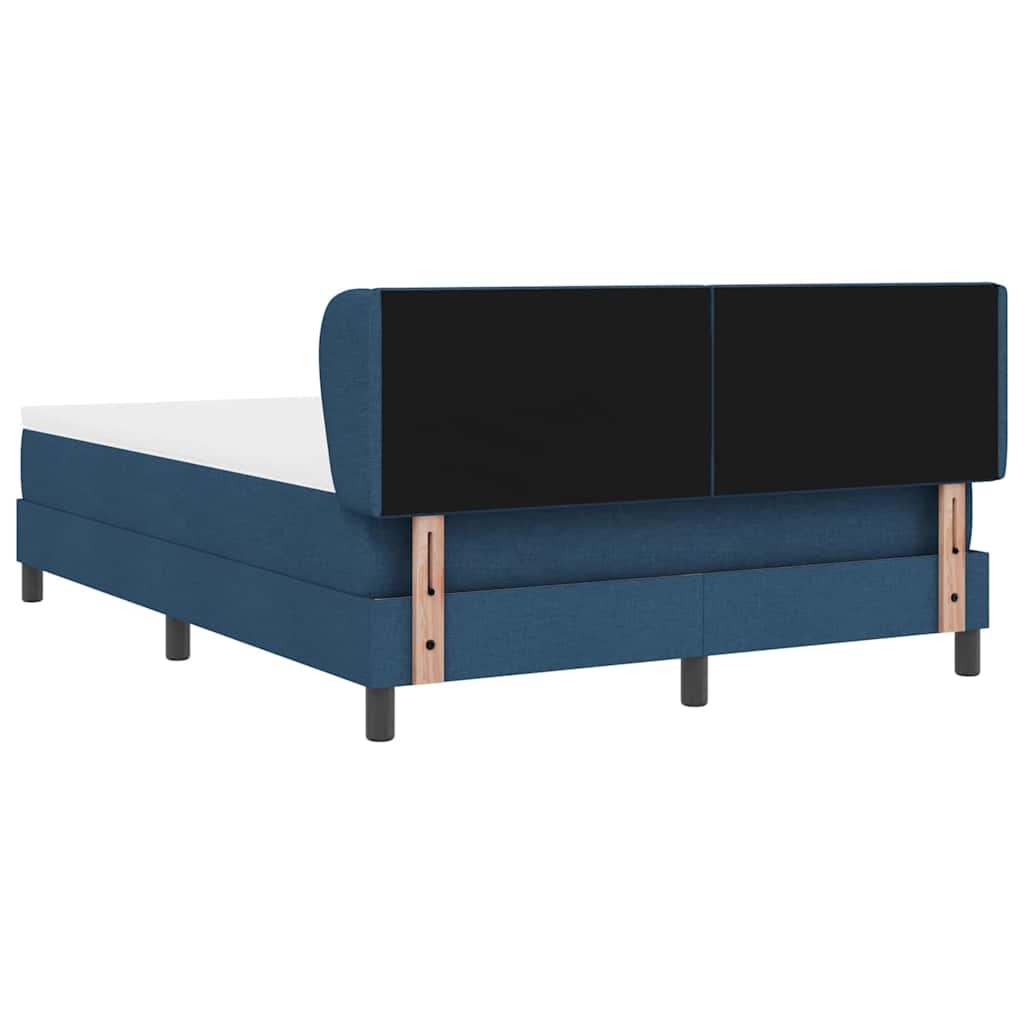 Κρεβάτι με ελατήρια με κεφαλάρι Μπλε 140 x 200 cm ύφασμα - Pakobazaar