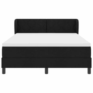 Κρεβάτι με ελατήρια με κεφαλάρι Μαύρο 160 x 200 cm ύφασμα - Pakobazaar