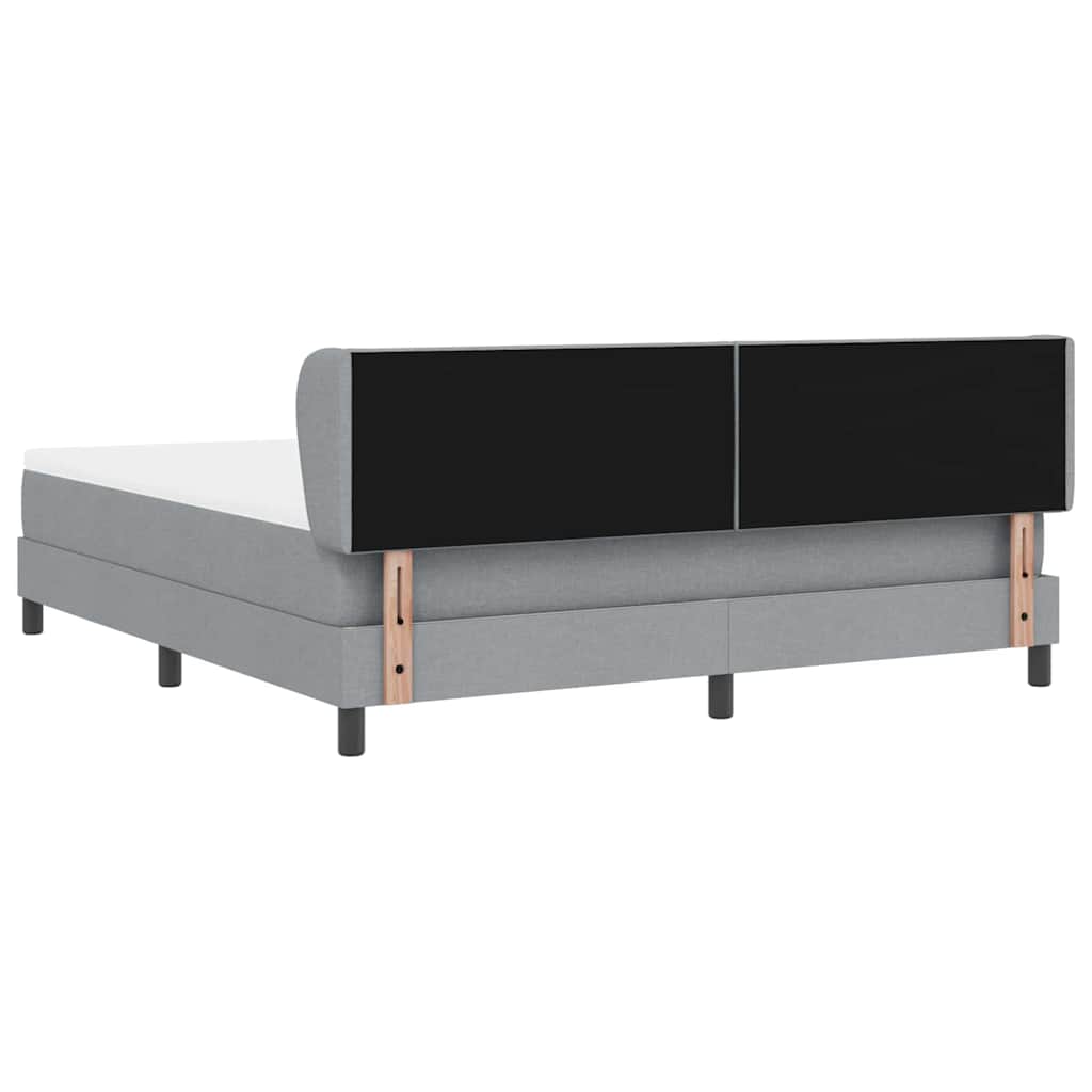 Κρεβάτι με ελατήρια Ανοιχτό γκρι 180 x 200 cm ύφασμα - Pakobazaar