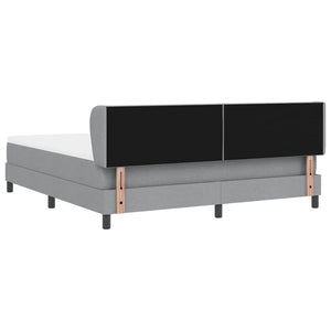 Κρεβάτι με ελατήρια Ανοιχτό γκρι 180 x 200 cm ύφασμα - Pakobazaar