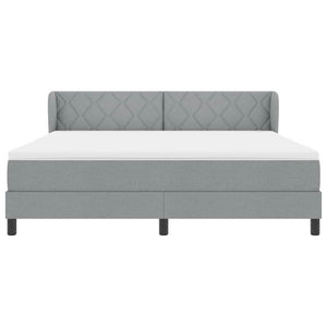 Κρεβάτι με ελατήρια Ανοιχτό γκρι 180 x 200 cm ύφασμα - Pakobazaar