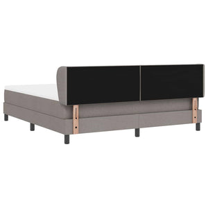 Κρεβάτι με ελατήρια με κεφαλάρι Taupe 180 x 200 cm ύφασμα - Pakobazaar