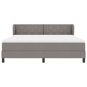 Κρεβάτι με ελατήρια με κεφαλάρι Taupe 180 x 200 cm ύφασμα - Pakobazaar