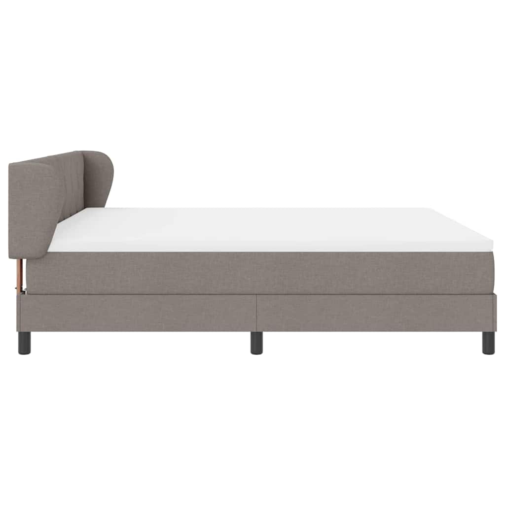 Κρεβάτι με ελατήρια με κεφαλάρι Taupe 180 x 200 cm ύφασμα - Pakobazaar