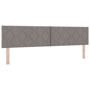 Κρεβάτι με ελατήρια με κεφαλάρι Taupe 200 x 200 cm ύφασμα - Pakobazaar