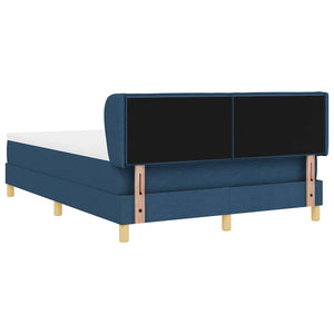 Κρεβάτι με ελατήρια με στρώμα Μπλε 160 x 200 cm ύφασμα