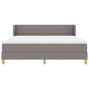 Κρεβάτι με ελατήρια με στρώμα Taupe 180 x 200 cm ύφασμα - Pakobazaar