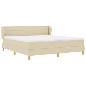 Κρεβάτι με ελατήρια με στρώμα Κρεμ 180 x 200 cm ύφασμα - Pakobazaar