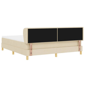 Κρεβάτι με ελατήρια με στρώμα Κρεμ 180 x 200 cm ύφασμα - Pakobazaar