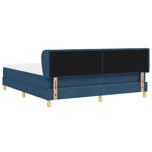 Κρεβάτι με ελατήρια με στρώμα Μπλε 180 x 200 cm ύφασμα - Pakobazaar
